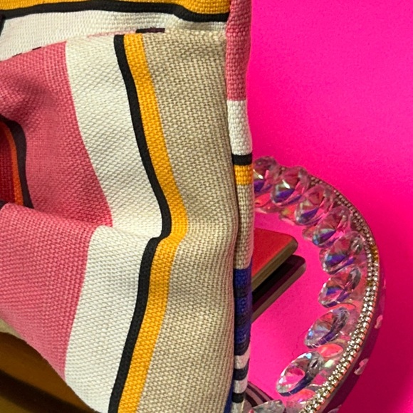 Kate Spade Canvas Large Bow Wristlet Approx. 10 x 7 - Picture 6 of 15